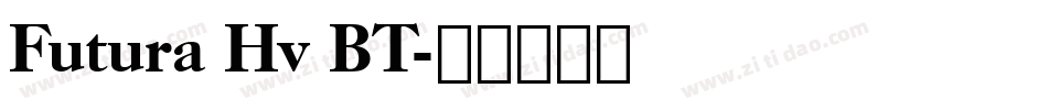 Futura Hv BT字体转换